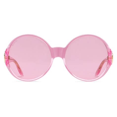 gucci round pink sunglasses|gucci round sunglasses women's.